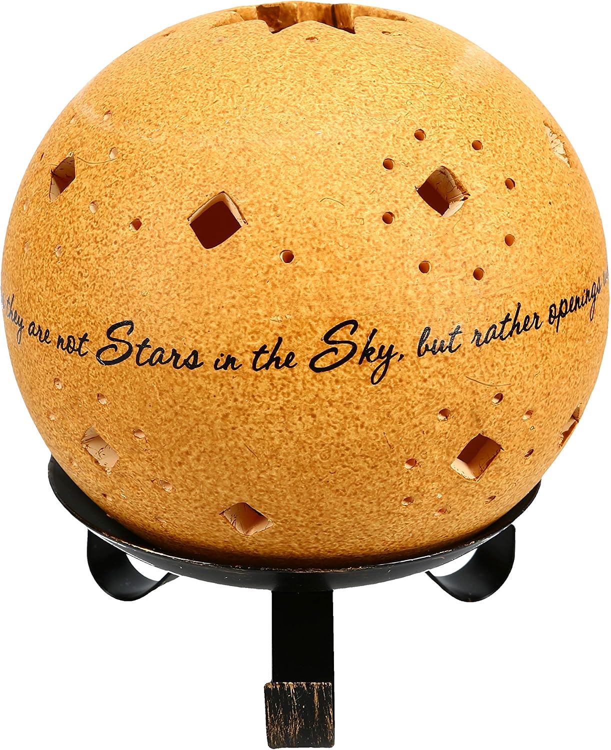 Comfort Candles in Memory by Pavilion Includes Tea Light Candle and Stand, 6-1/2-Inch, Star Pierced Round