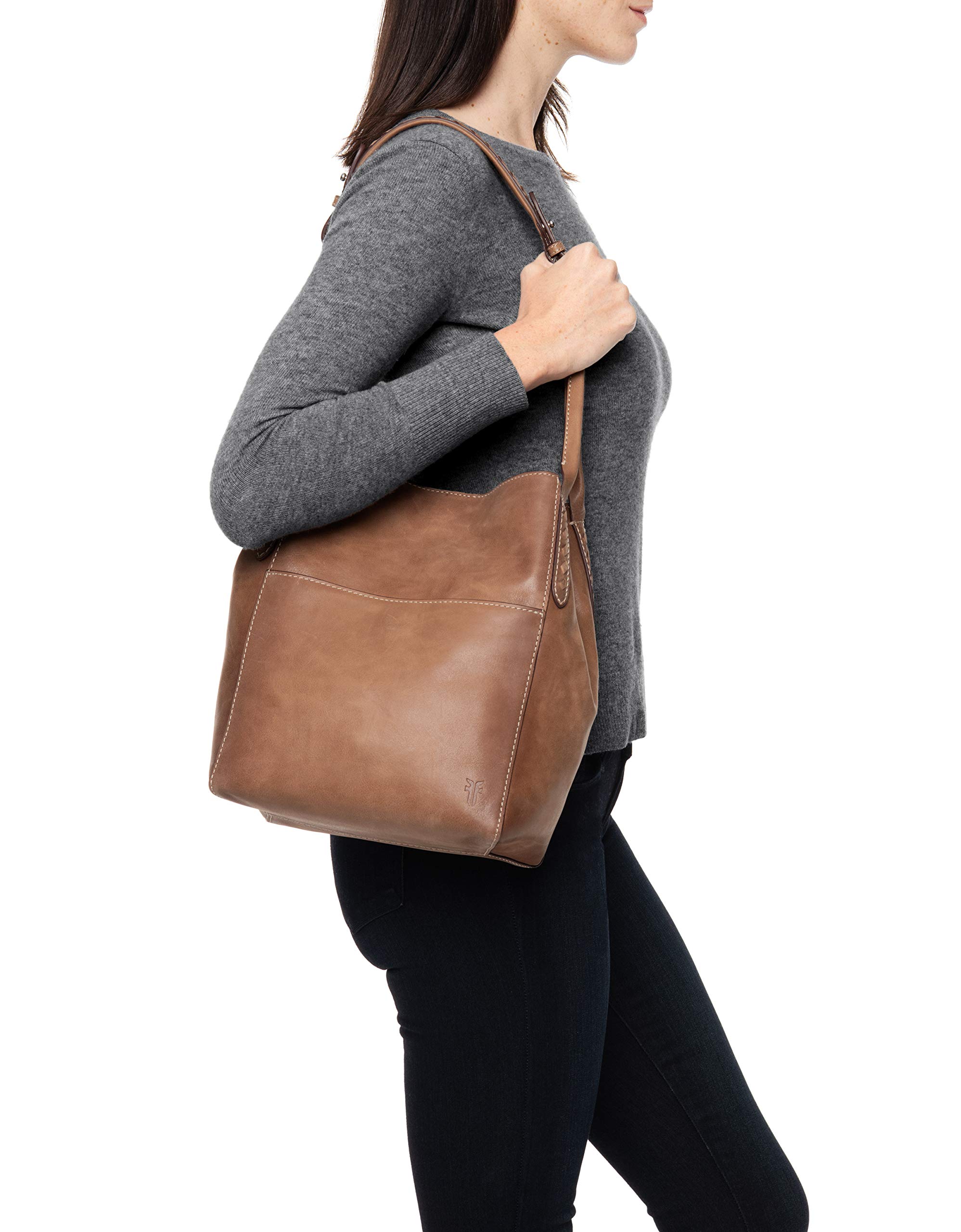FRYE womens Reed Zip Leather Hobo