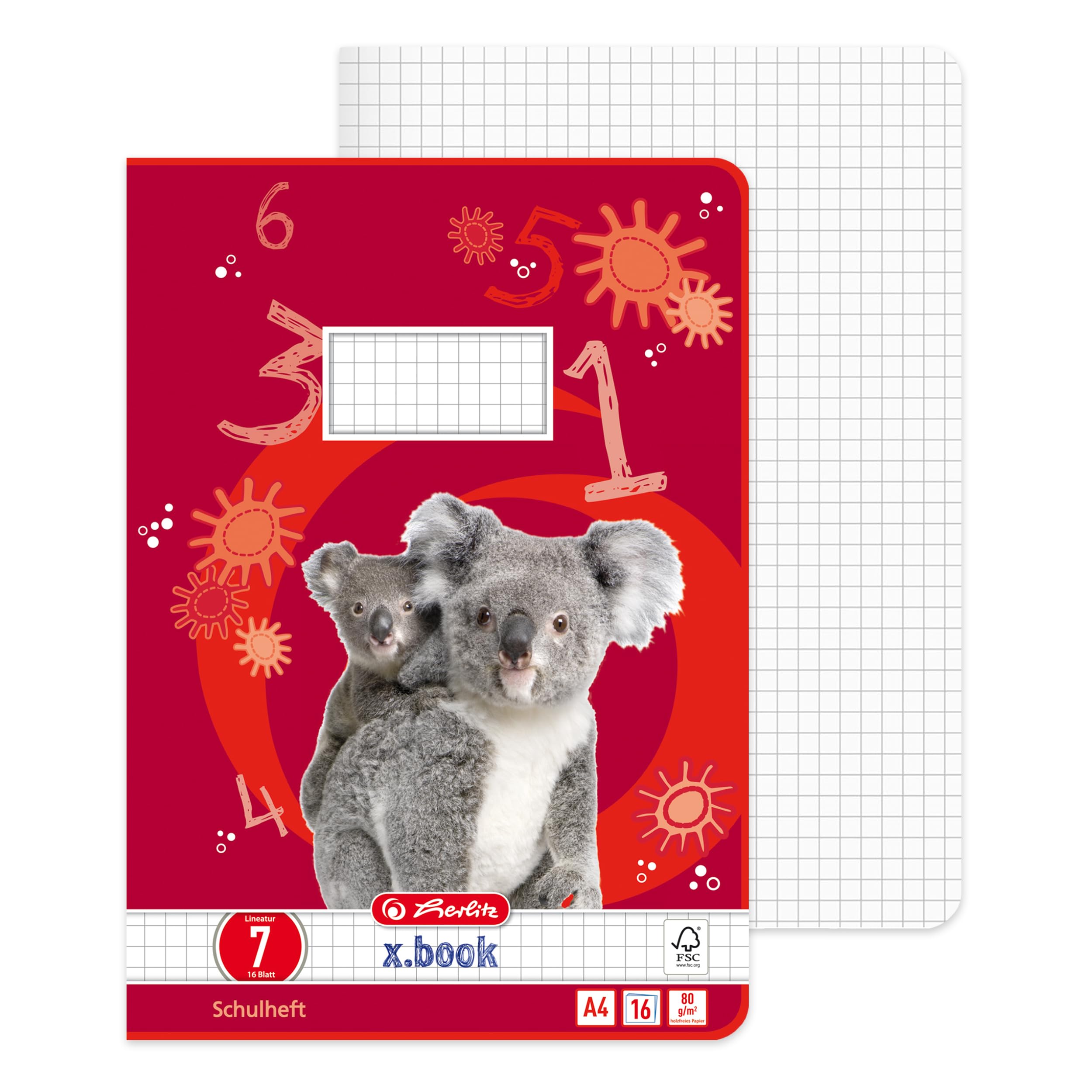 Herlitz 3321908 Zeszyt, Wielokolorowy, 10 Sztuk