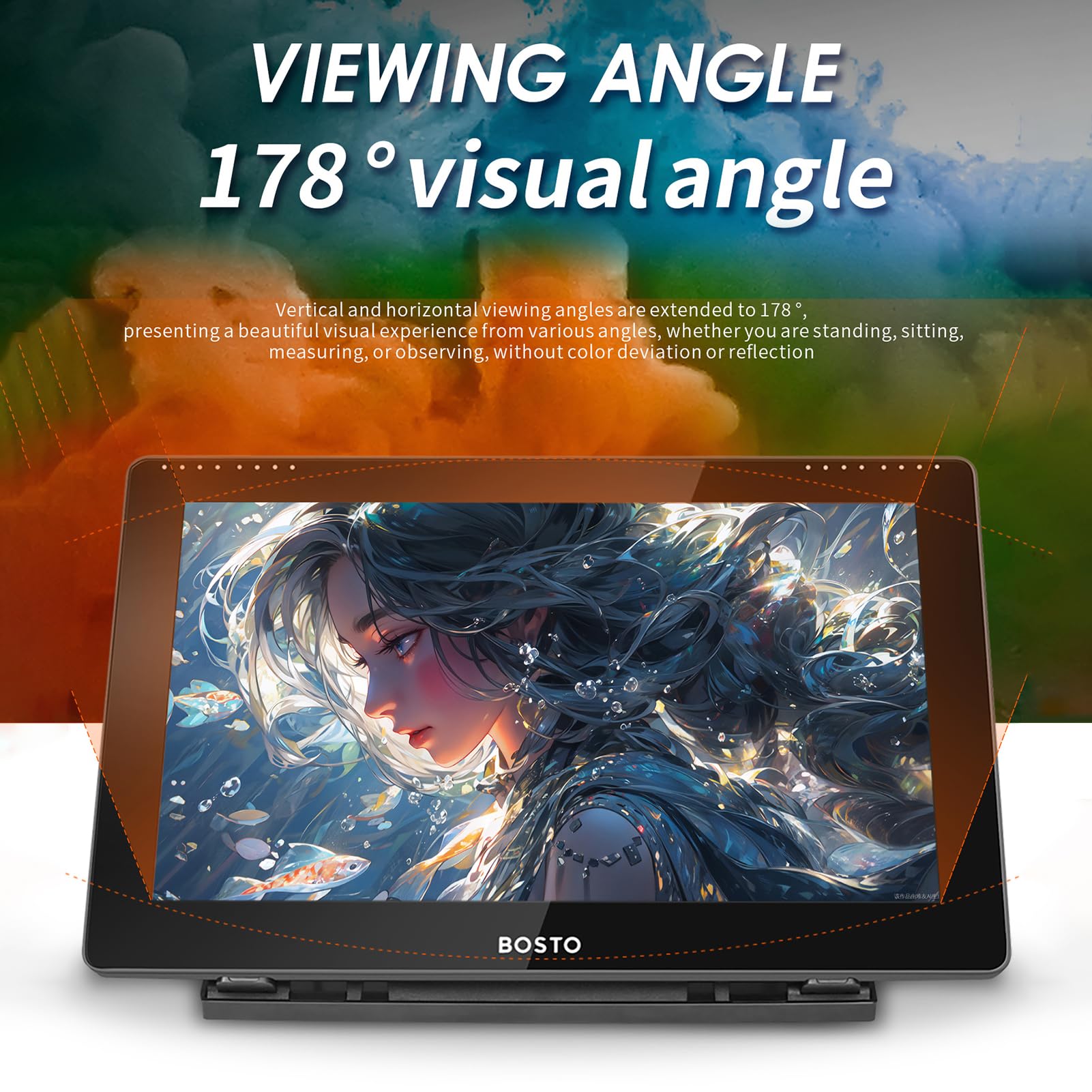 16HD 15,6 pollici IPS Tavoletta grafica Monitor Display 1920 * 1080 Alta risoluzione 16K Livello di pressione con penna stilo ricaricabile/20 punte per penna/Disco USB da 16 GB/Guanto/Panno per