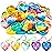 JOYIN Heart Pop Fidget Keychain 30 Pack Pop Fidget Toys Bulk Party Favors for Kids 4-8,8-12 Years, Christmas Goodie Bags Stuffers Back to School Gifts for Students Classroom Prizes Sensory Toys