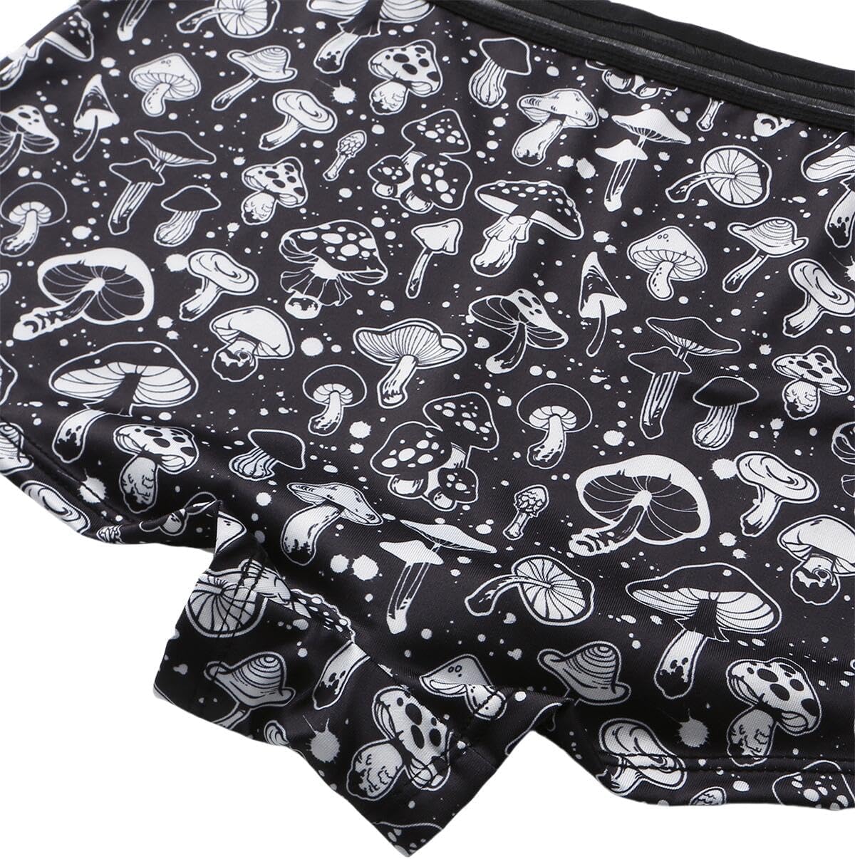 Morvia 3pcs Women Gothic Halloween Skulls Print Contrast Binding Boyshorts Underwear Elastic Waist Intimates Panties - Image 4