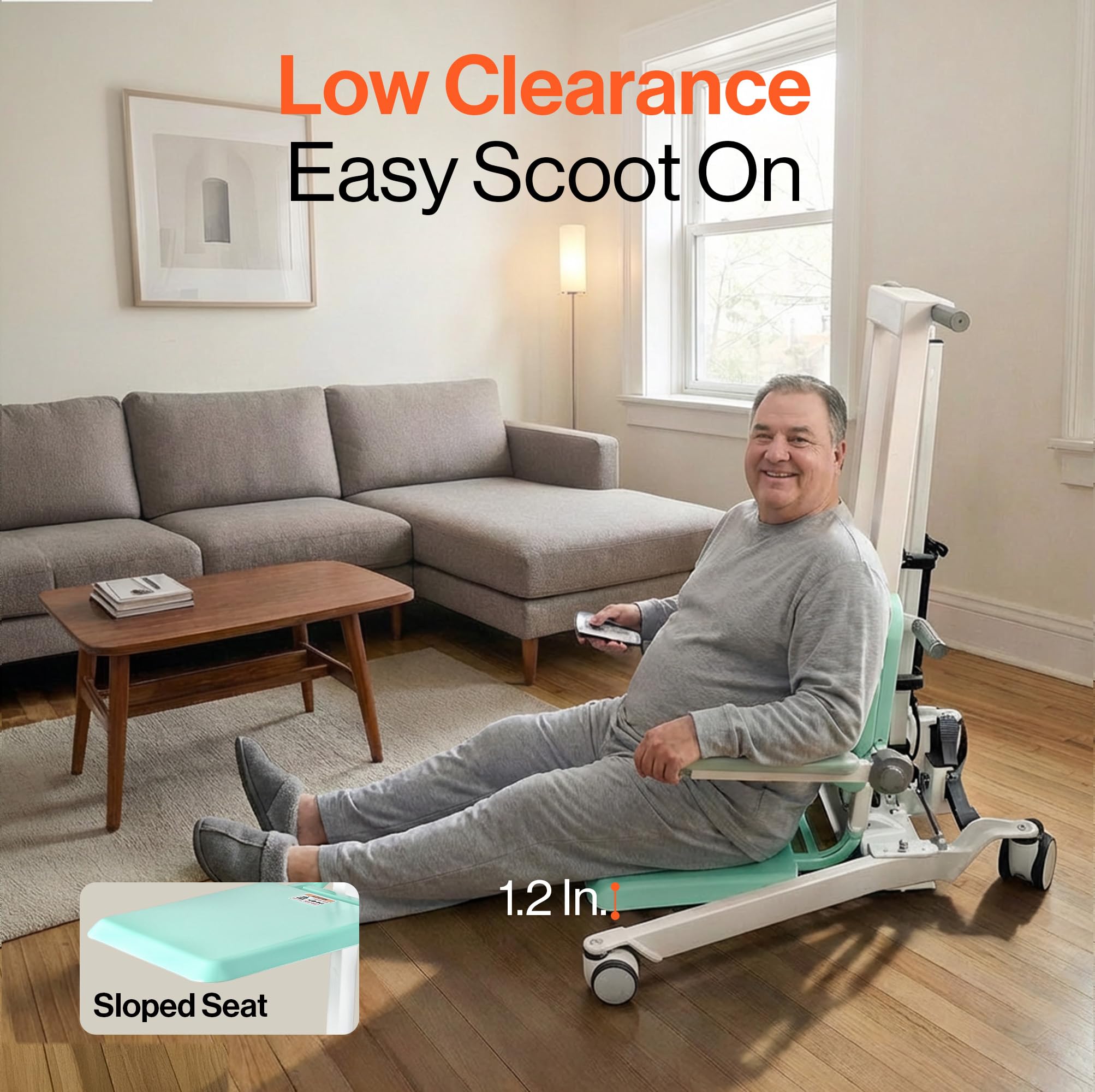 SuperHandy Sollevatore elettrico per trasferimenti, terra-in-piedi, 227 kg