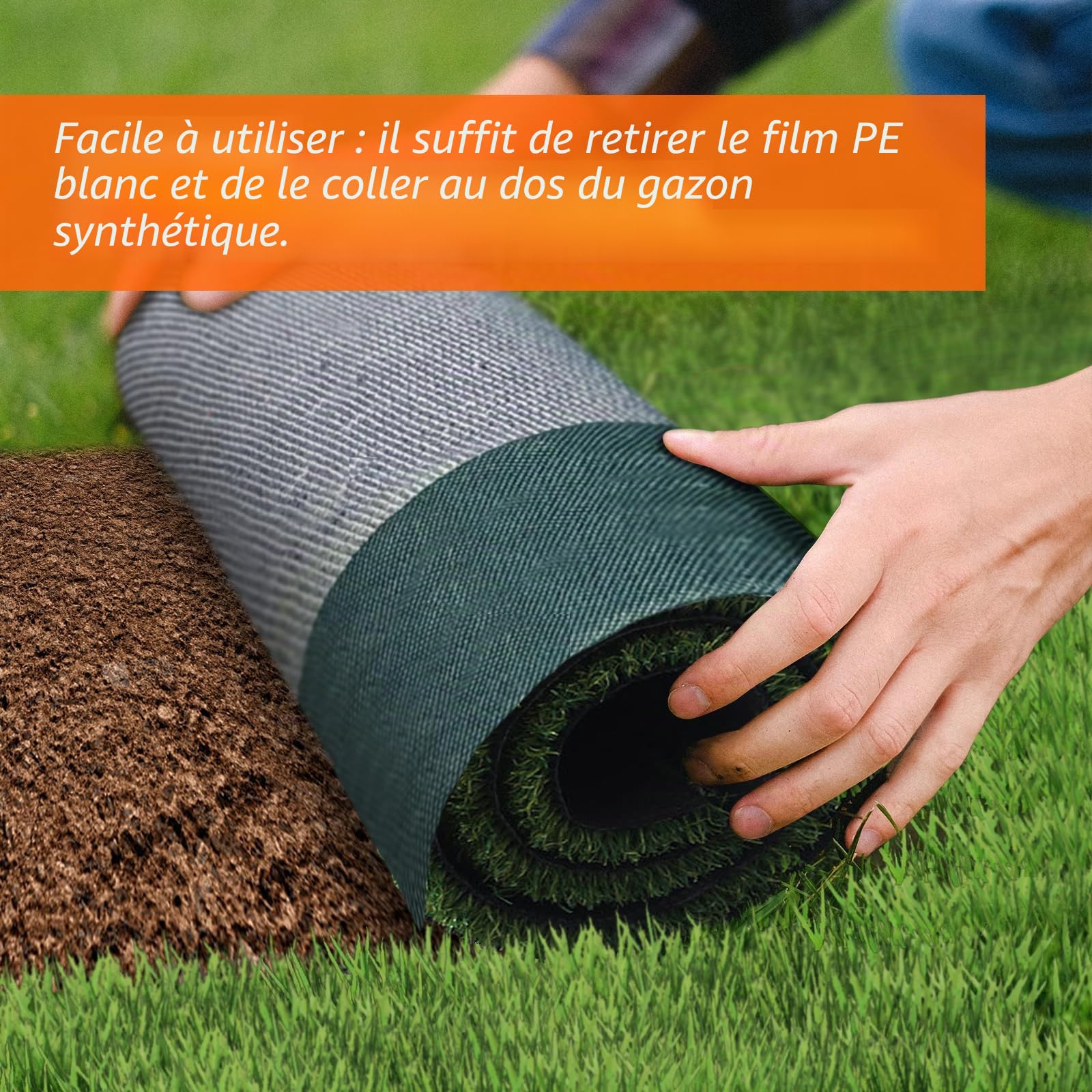QILIMA Ruban de Gazon Artificiel Ruban de Joint de pelouse synthétique Auto-adhésif pour connecter des Tapis de Tapis de Gazon Vert pour connecter de Faux d'herbe (15CM X 15M)