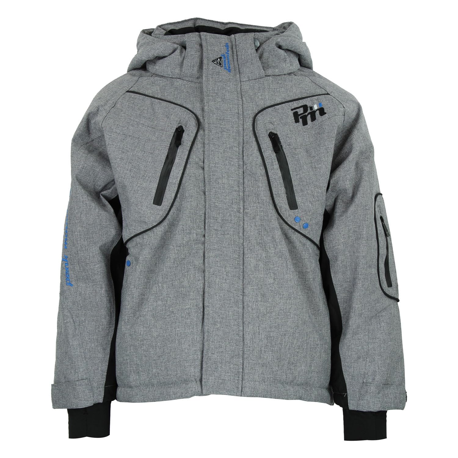 Peak Mountain - Giubbotto di Sci Ragazzo ECAMATE38-grigio-5 Anni