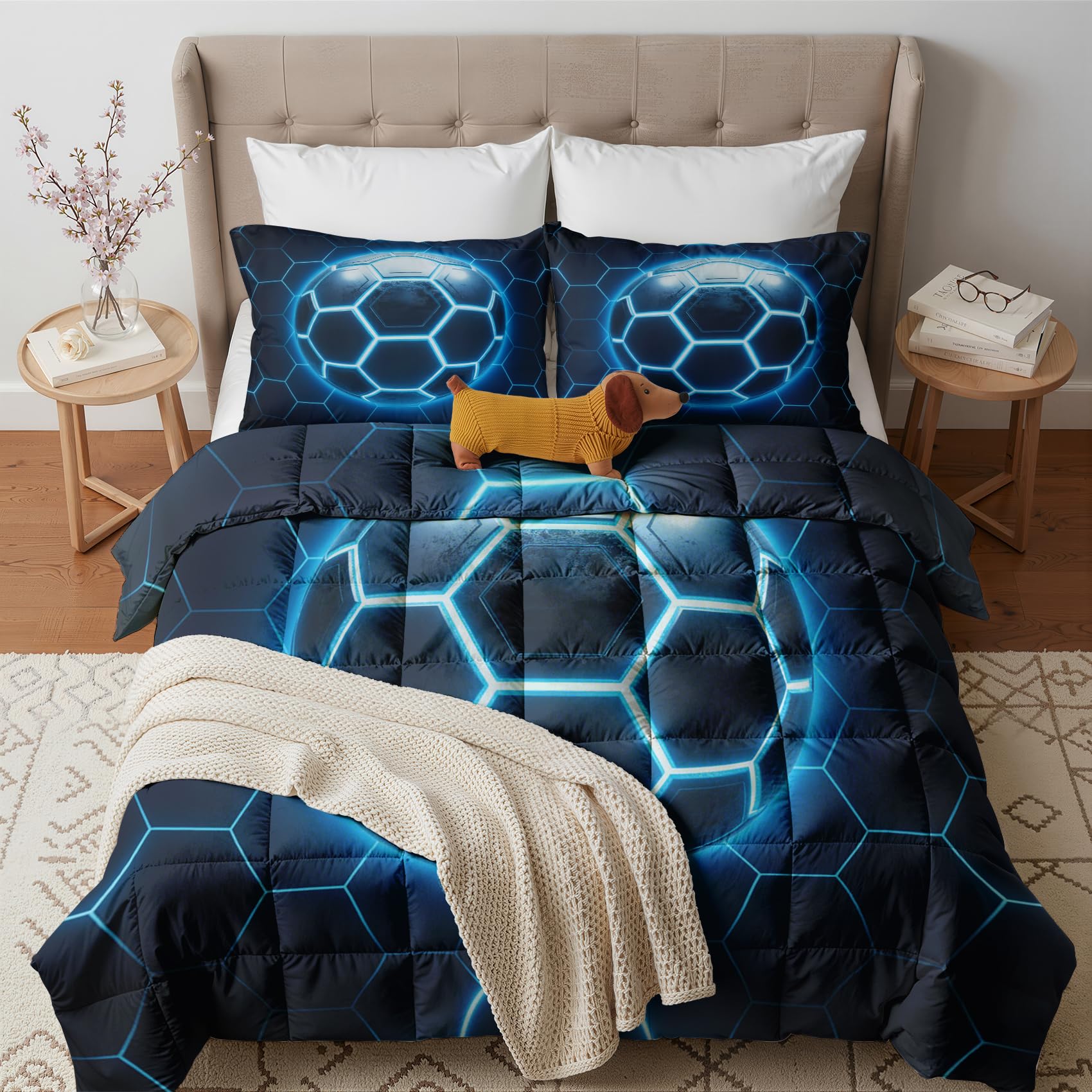 GEDAEUBA Football Sports Duvet Single 10.5 Tog