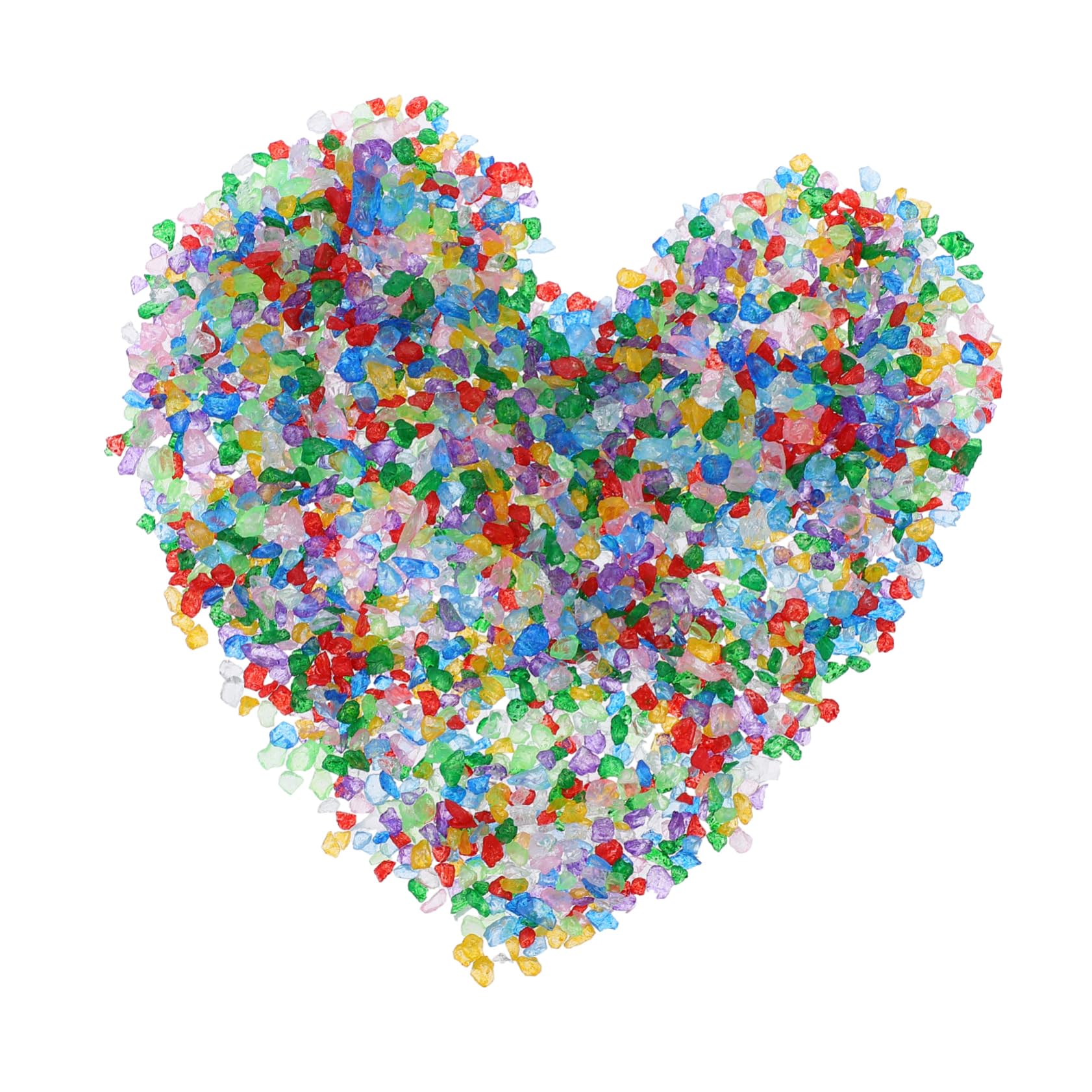 Gogogmee 190G Irregular Transparent Colored Glass Sand for Candlestick Crafting Decorative for Home Aquarium Decorations and Creative Projects