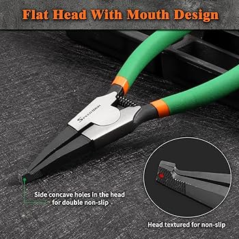 SPEEDWOX Special Angle Tip Lock Ring Pliers 8-Inch Retaining