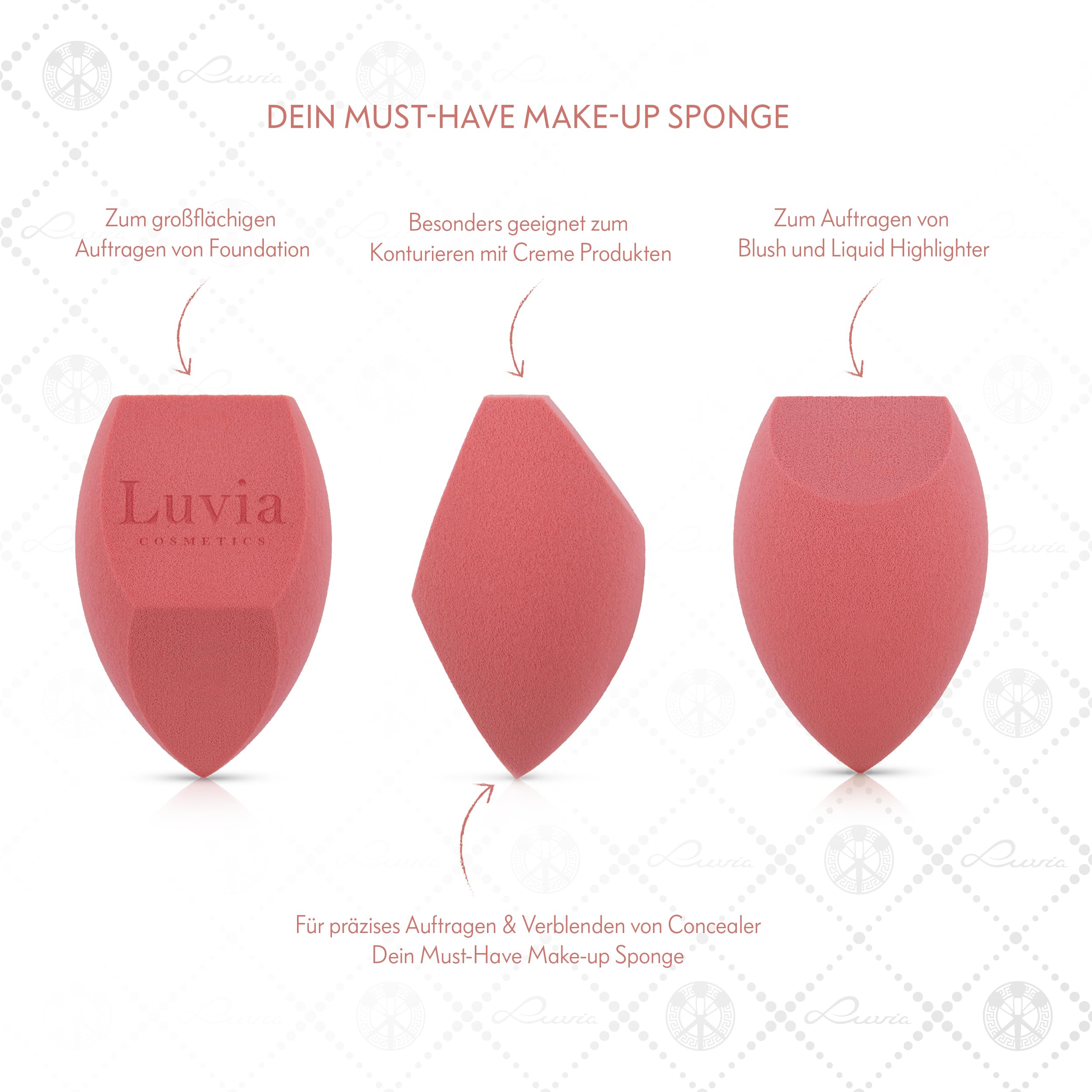 Luvia 14-teiliges Make-up Pinselset - Veganes Kosmetikpinsel Set mit XL Puderpinsel, Schwamm & Blender - Ideal für Anfänger & Profis - Hochwertige Schminkpinsel für Perfektes Make-up