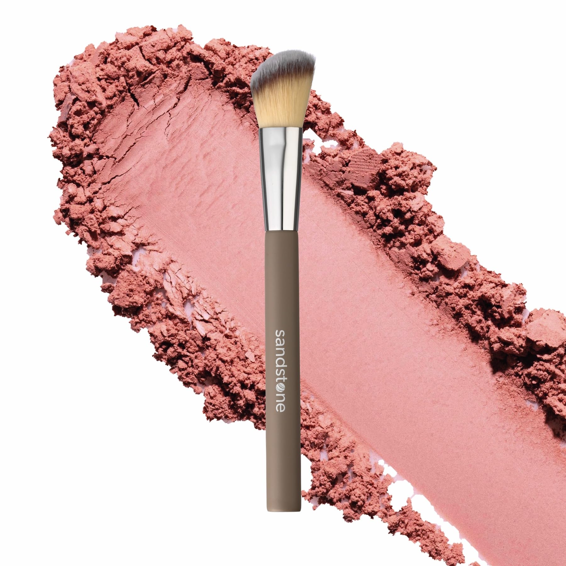 Sandstone Scandinavia Blush Brush - Soft Makeup Brush for Even Natural Color Application - Ultra-Soft Vegan Bristles - Cruelty-Free