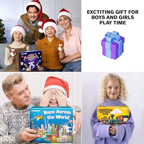 Miniatura 6 de QUOKKA - Juego de 3 juegos de mesa de aprendizaje para niños de 8 a 12 años, juegos educativos de cartas de preguntas de 4 a 8 años de edad -  Viaja