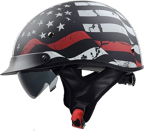 Casco Vega Helmets Warrior, medio casco para motocicleta