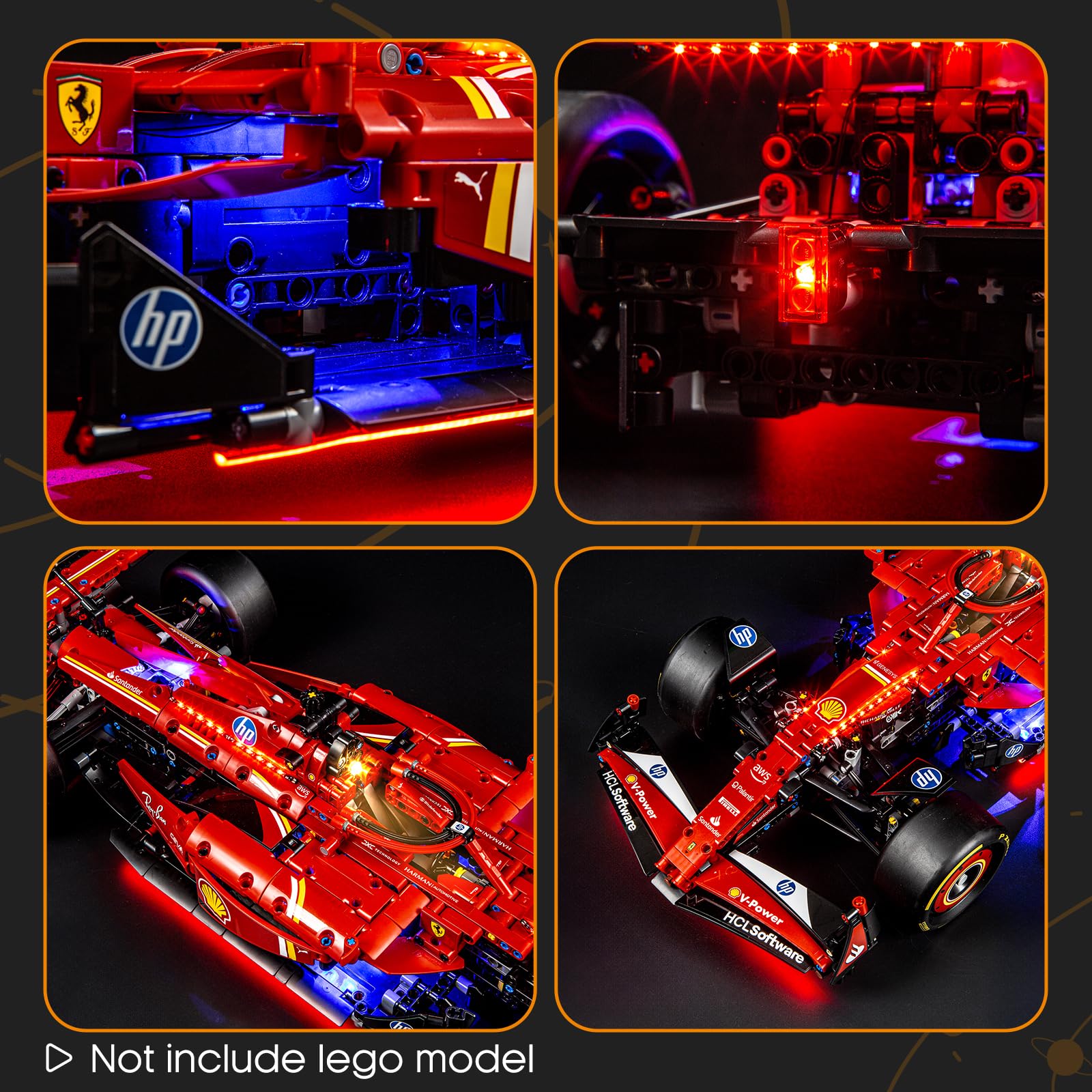 LIGHTAILING Set di Luci per Lego-42207 Monoposto-F1 Ferrari SF-24 Modello - Kit d'Éclairage LED Compatible avec les Modèles de Blocs de Construction Lego - Modèle Non Inclus