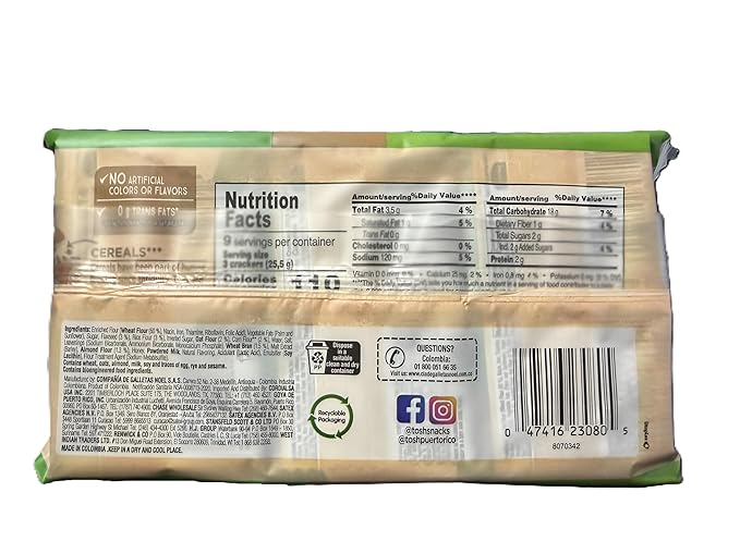 Galletas Tosh Multigrain - 9 unidades - 229.5g miniatura 3