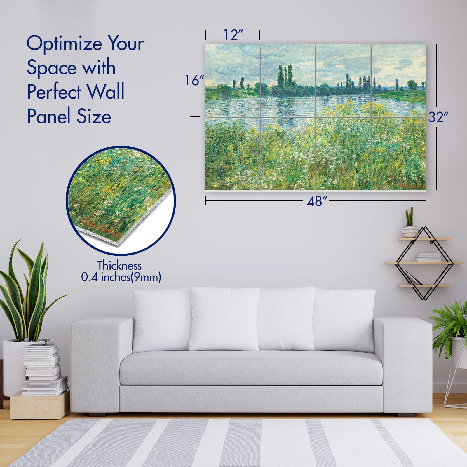 PINWELIFE® Wall Art Acoustic Panels, Sound Proof Absorbing Panels for Home/Office, Decorative Absorbing Dampening - Image 2