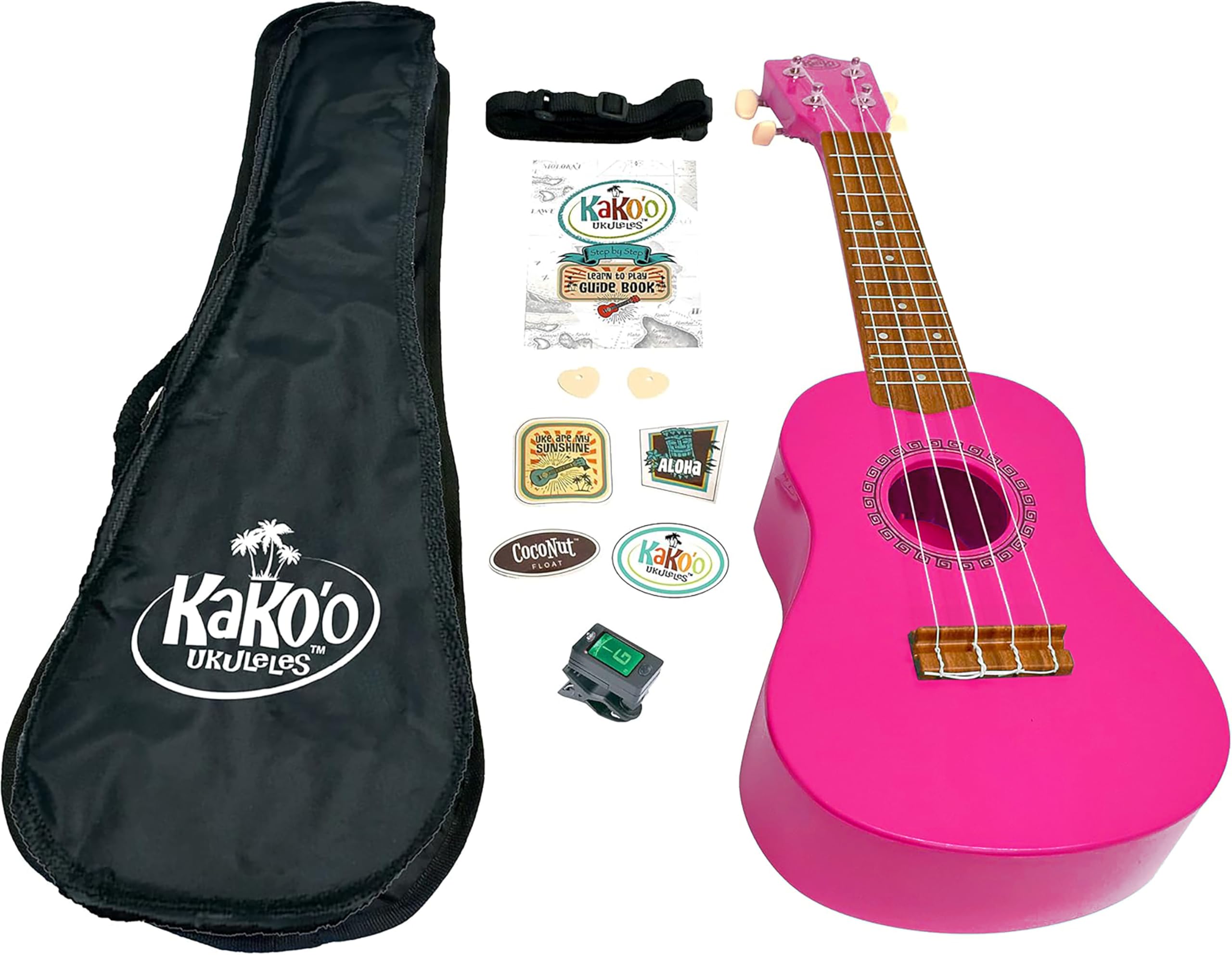 KaKo'o Ukulelen – Hibiskus Pink Solid Pack