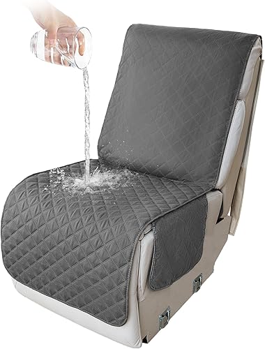 Miniatura 19 de HDCAXKJ 100% Fundas impermeables para sofá seccional reclinable en forma de L, funda de sofá reclinable acolchada lavable, fundas de esquina para