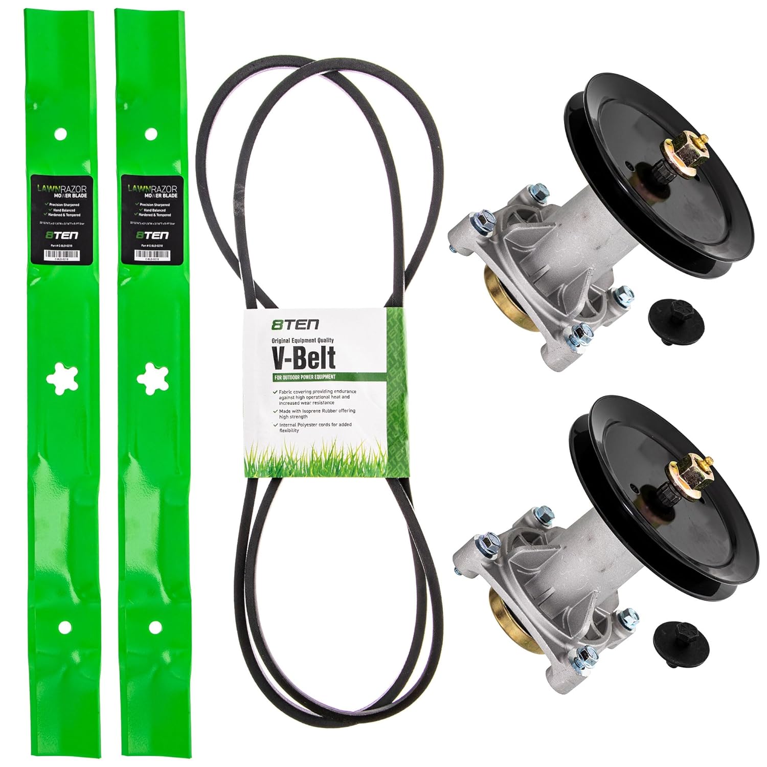 8TEN Deck Blade Spindle Belt Kit for Husqvarna Poulan