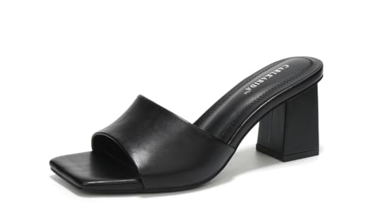 Platform Mules For Women Women's Square Toe Chunky High Heel