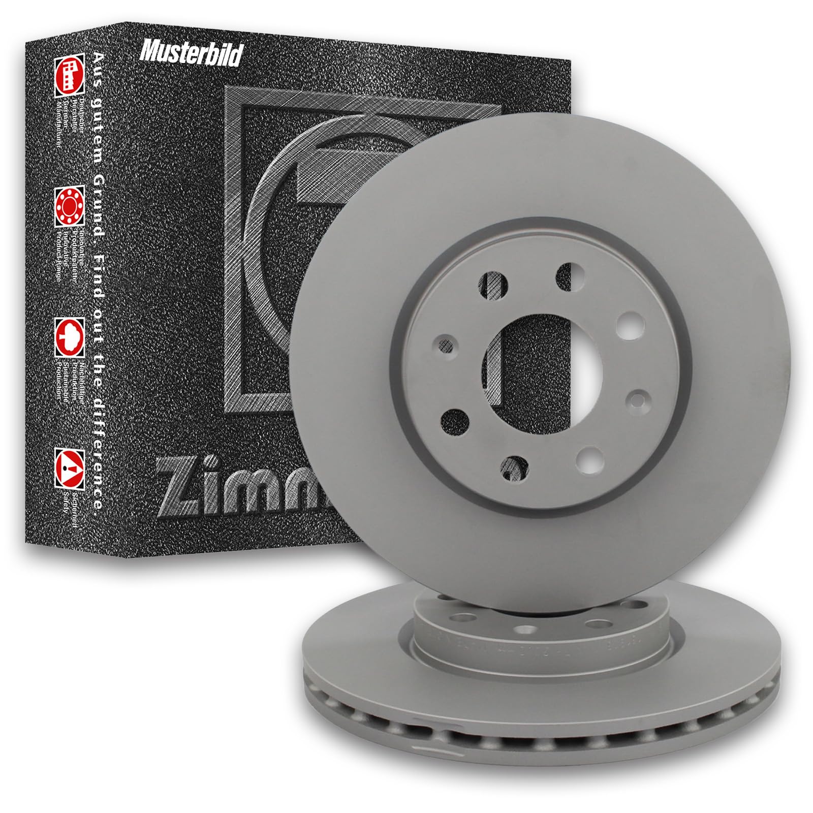 2x ZIMMERMANN Disco de freno Delantero Ø280mm Altura: 44mm Espesor: 24mm Cantidad de Taladros: 7/5 Corona de Agujeros - Ø: 114mm ventilación externa 470.5412.20 Compatible con RENAULT