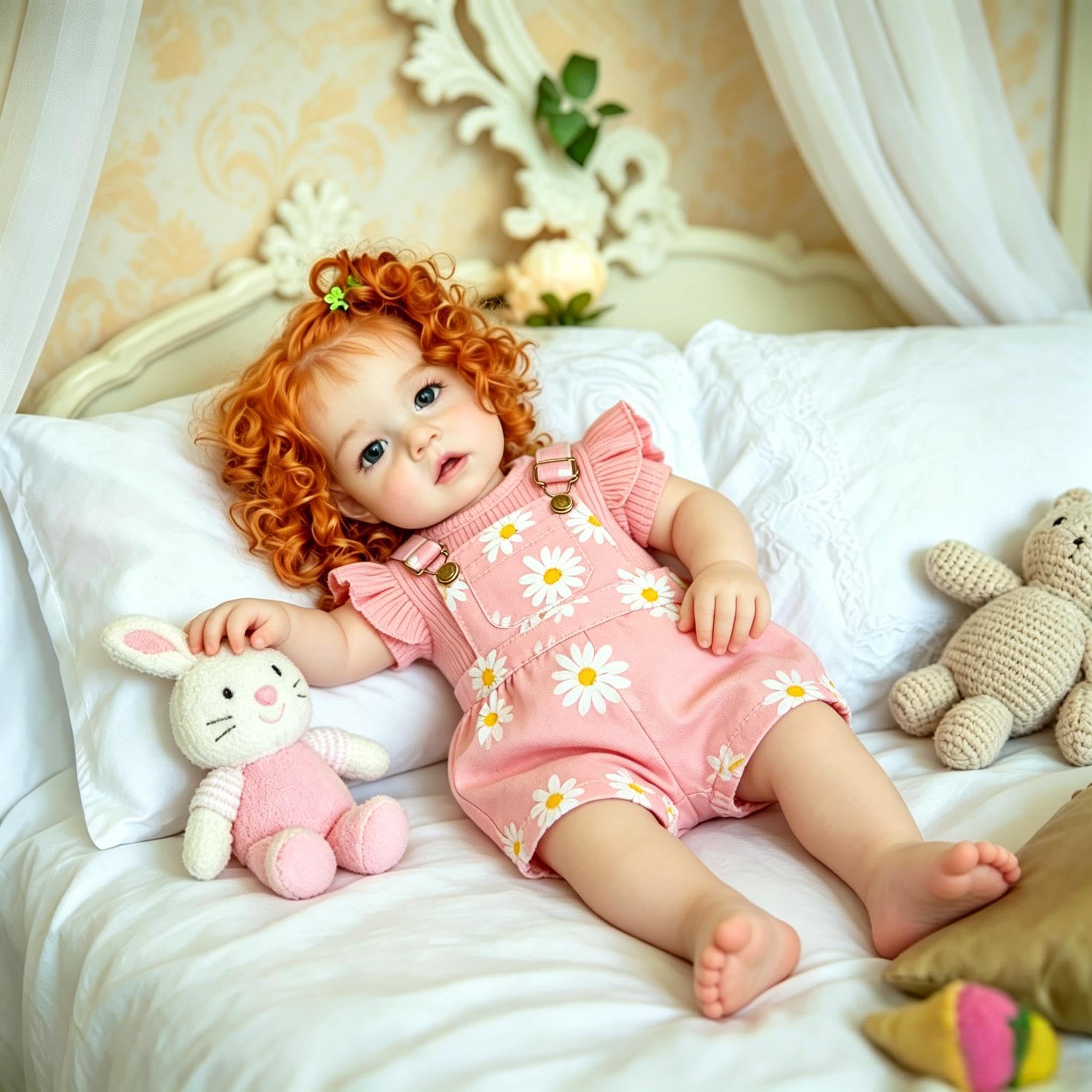 RXDOLL Bambole Reborn di grandi dimensioni da 71,1 cm, realistiche, in morbido tessuto di vinile, realistica, dall'aspetto realistico, fatta a mano, per bambini dai 3 anni in su