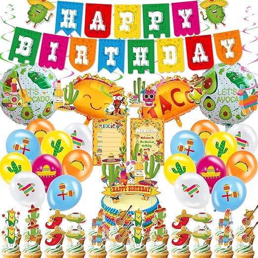 Mexican Birthday Party Supplies Fiesta Birthday Party Decorations Kits