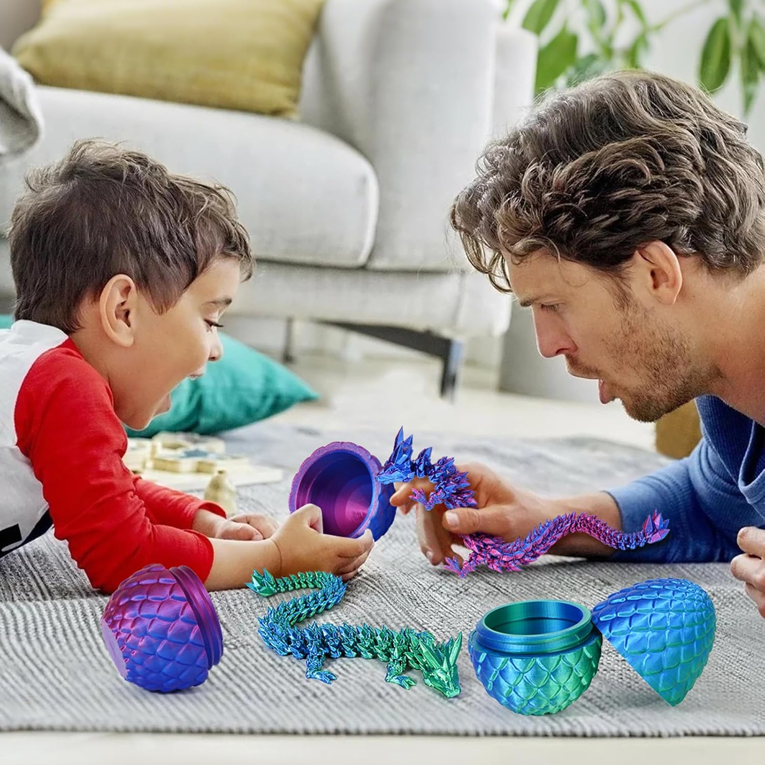 3Dプリントドラゴンエッグ、ドラゴン内側、3Dプリンタードラゴンエッグフィジェットトイ、ミステリードラゴンエッグ神話ピースドラゴンイ