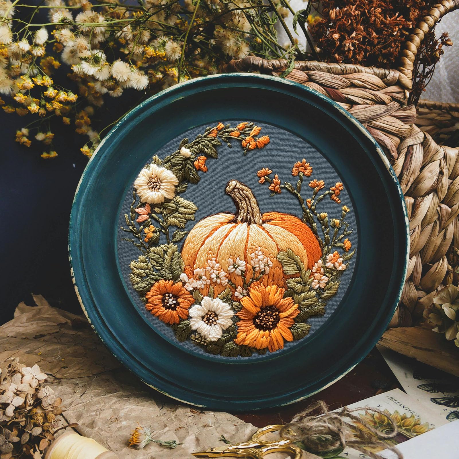 Pumpkin Embroidery Kit - Beginner Friendly! -2