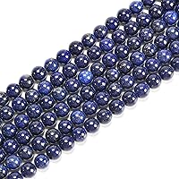 Vista 12 de Cuentas redondas sueltas de ónix negro liso de 6mm (15/64 pulgadas), cuentas naturales de gematone para joyería y manualidades, 1 cadena de 15