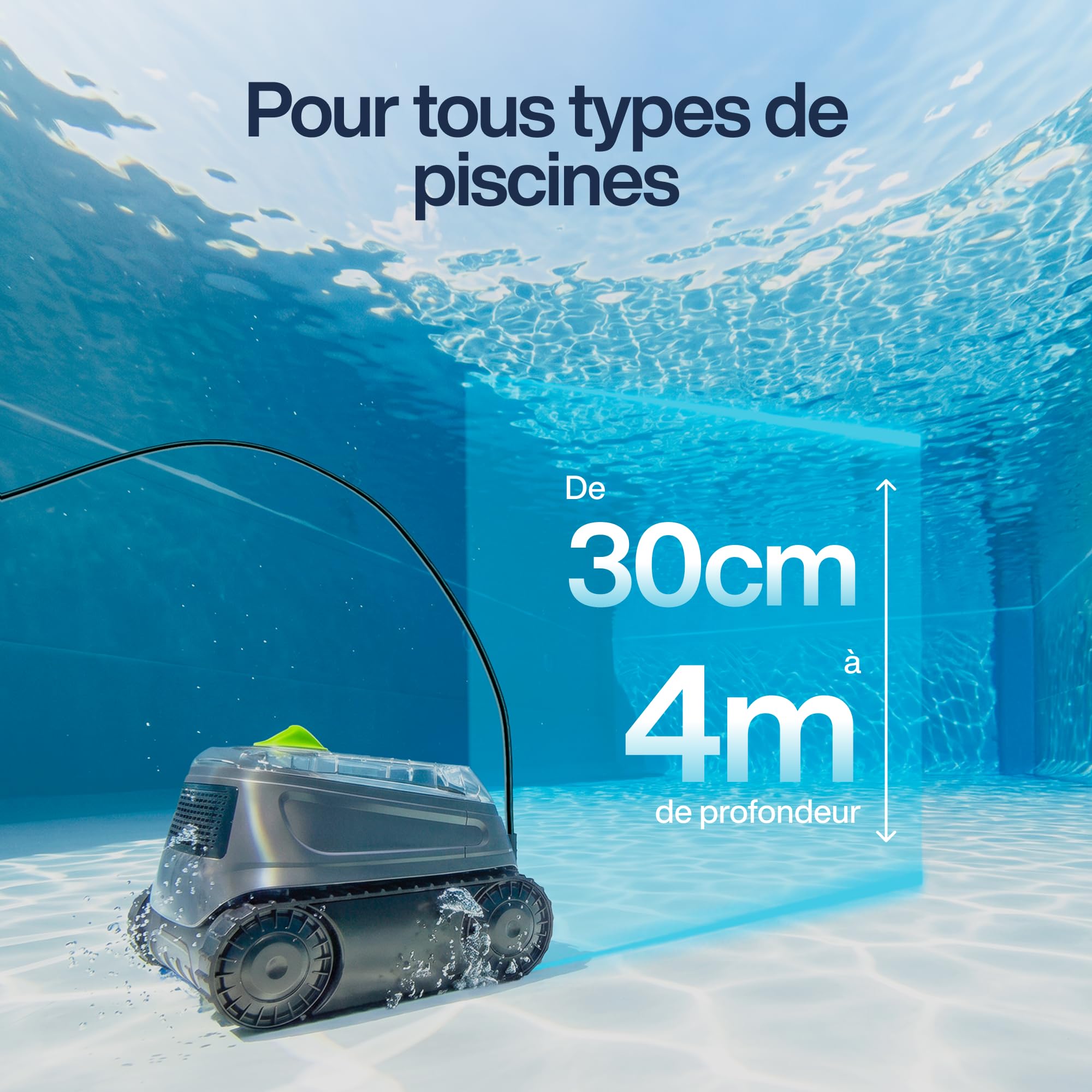 Zodiac CNX 2020. Robot Nettoyeur de Fond avec Câble. Piscines jusqu'à 50m²