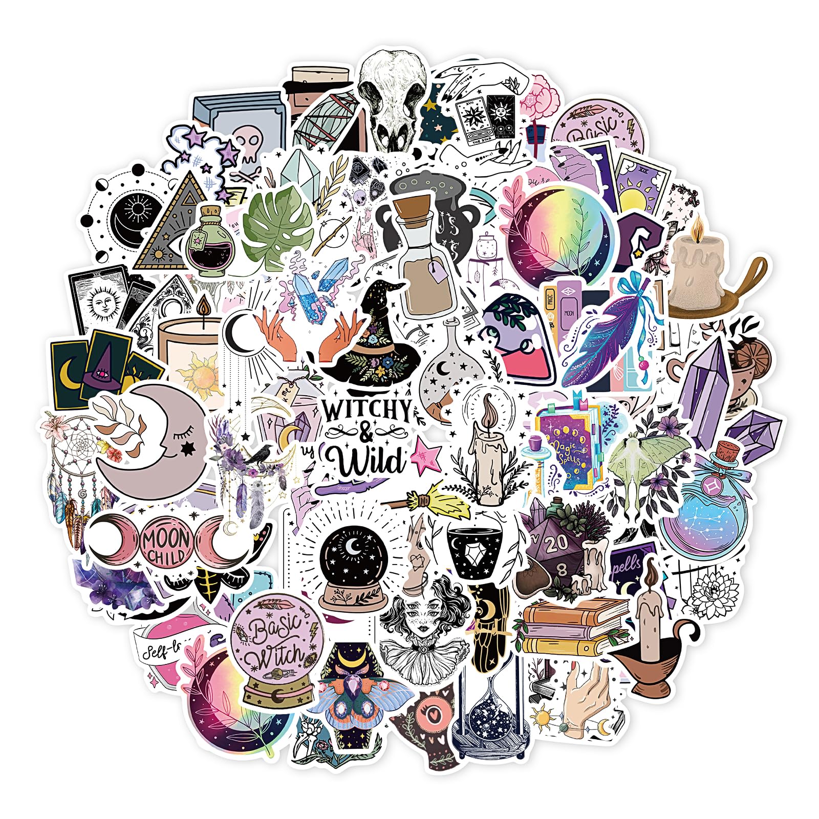 200 Hexen-Sticker Set – Bunte, Wasserfeste Aufkleber Für Laptop, Fahrrad & Mehr