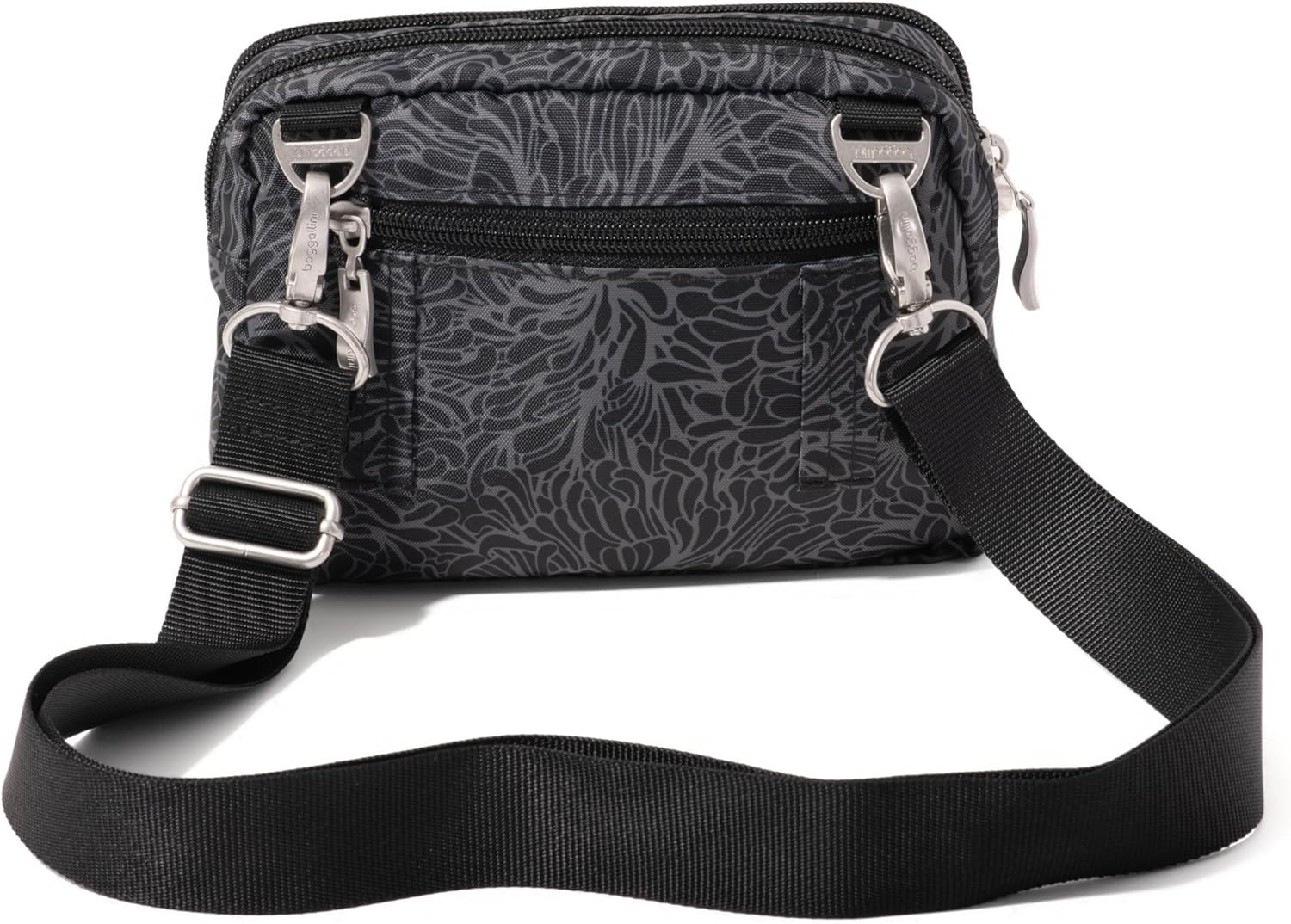 Baggallini Triple Zip Small Crossbody Bag for Women - 8x6 Lightweight Convertible Fanny Pack Belt Bag - Image 9