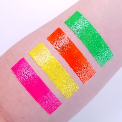 Miniatura 2 de UV Glow - Barra de pintura UV de neón  lápiz facial y corporal - Producto original de UV Glow - brilla intensamente bajo luces negras (juego de 4)