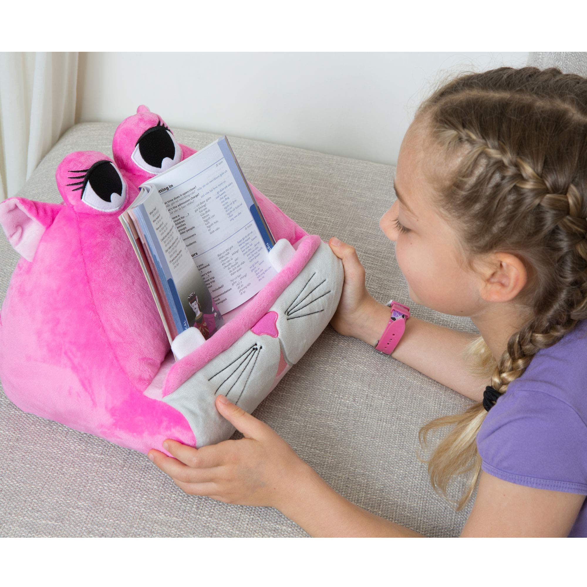 Cuddly Reader Supporto per iPad per Bambini | Supporto Tablet | Reggilibro | Cuscino da Lettura | Leggere a Letto | Cuscino Porta-Tablet | Idea Regalo Divertente e Originale per Lettori