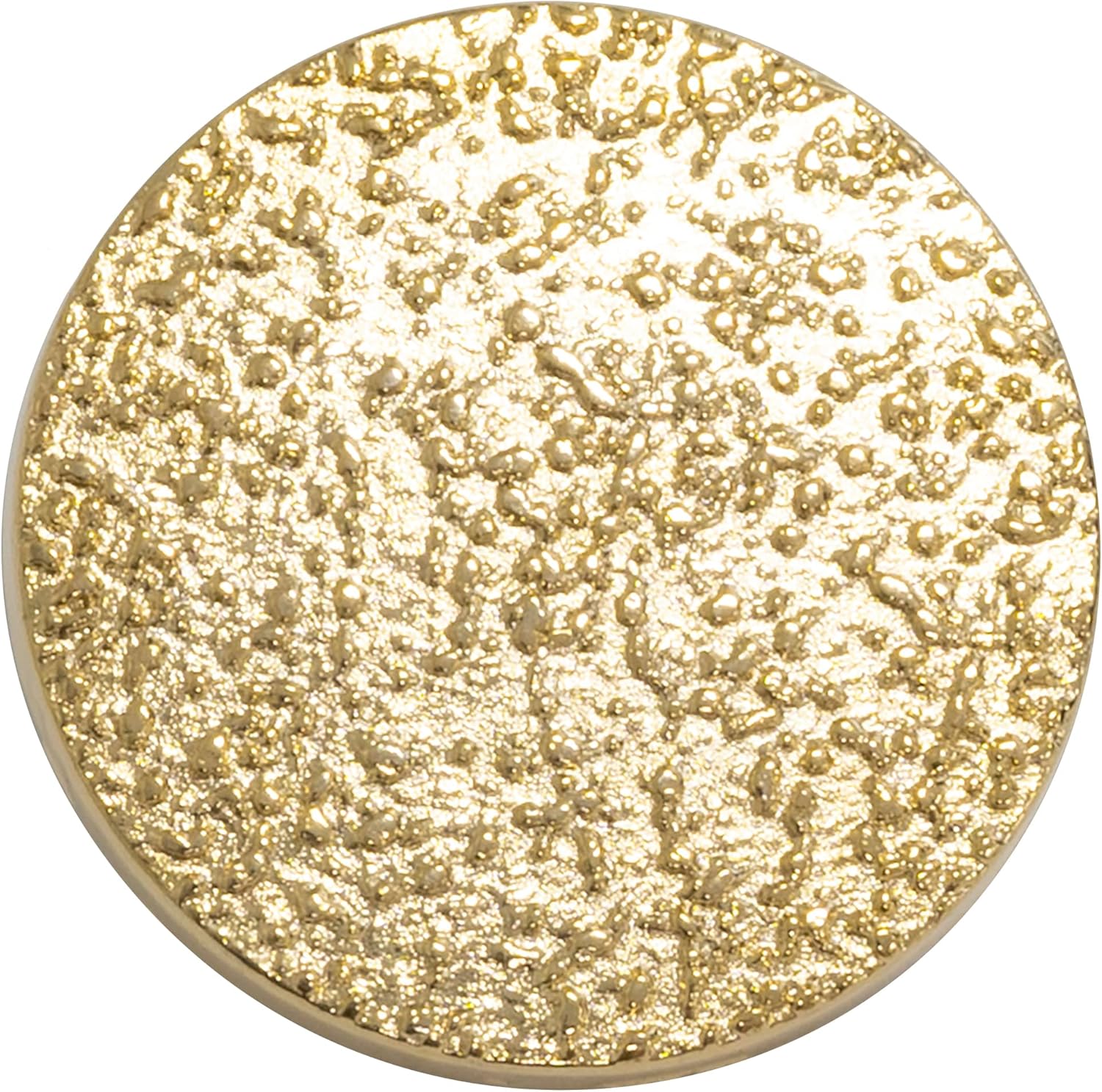 AERZETIX - C74468 - Set of 6 Buttons with Tail Ø23mm for Sewing 36L L36 - Opening 2.5 mm - Ice Gold - Metal - Haberdashery Sewing Needle