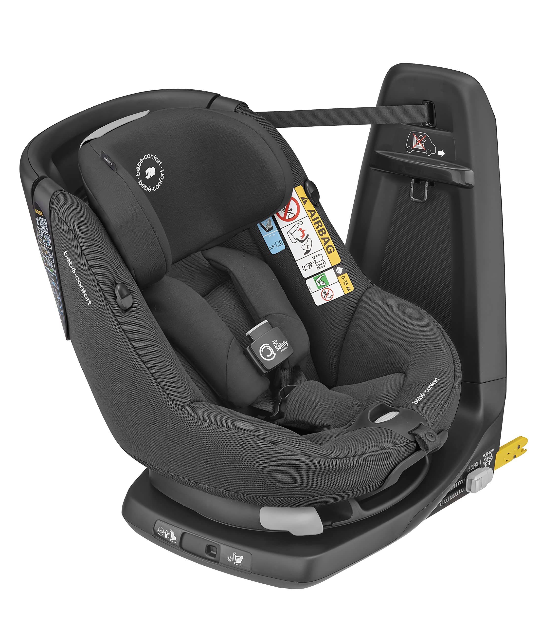 bébé confort Axissfix Air Siège Auto Pivotant avec Sac Gonflable Authentic Black 4 Mois à 4 Ans 61-​105 cm