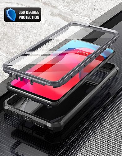 Miniatura 3 de Poetic Guardian Series - Funda diseñada para Moto G Stylus 5G (2021), modelo # XT2131, híbrida de cuerpo completo a prueba de golpes, con protector