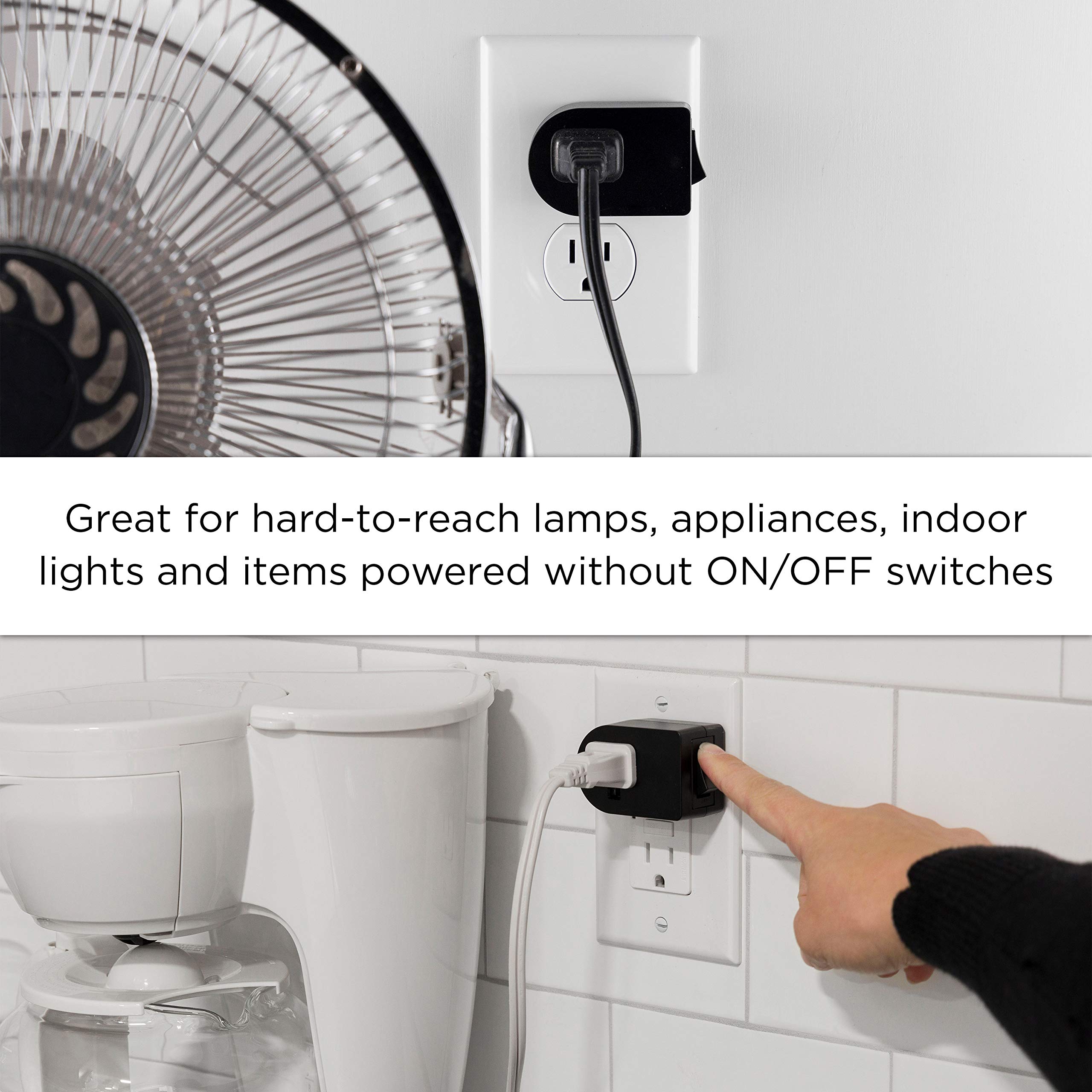 Grounded On/Off Outlet Power Switch, 3 Prong, Easy To