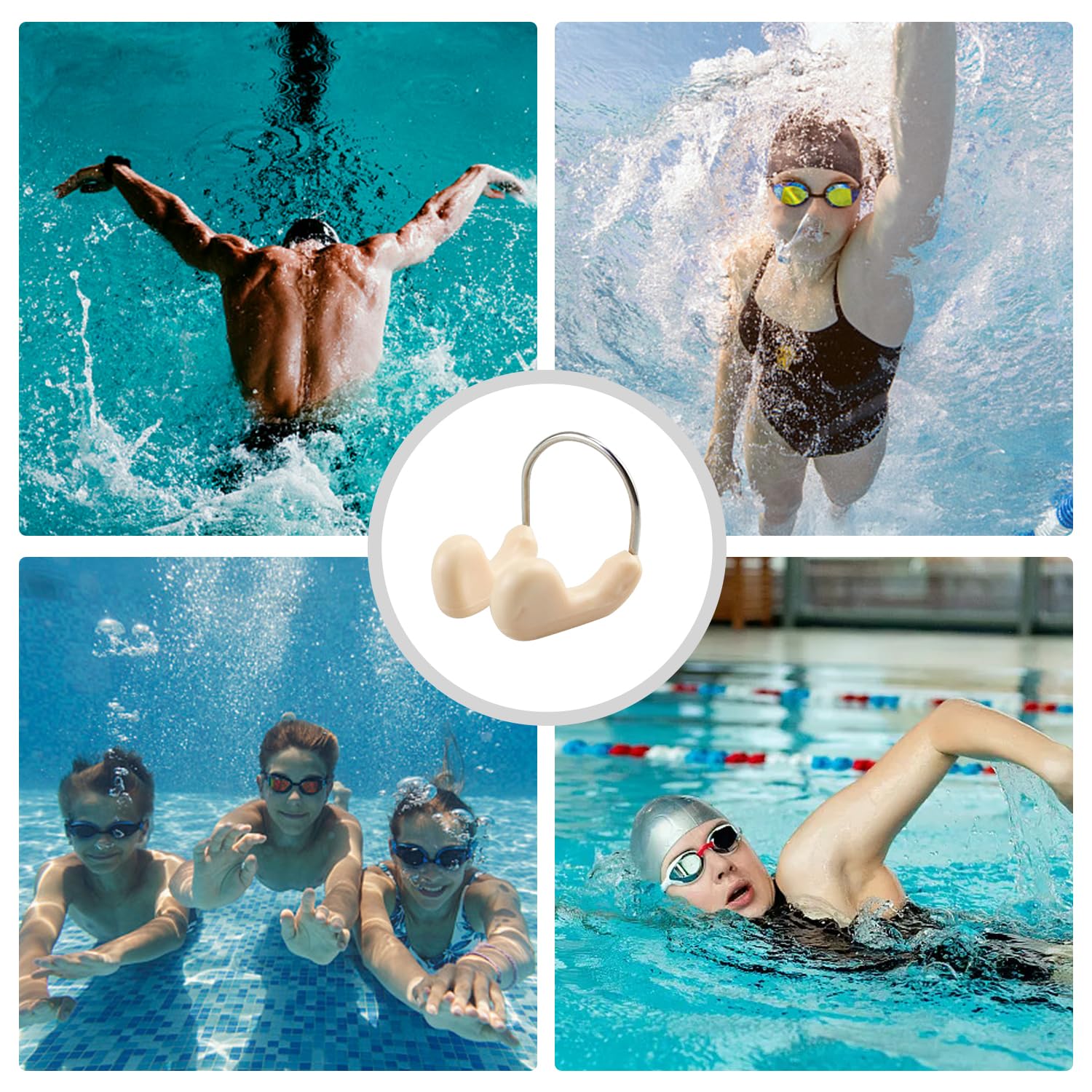 EHDWXVZM 13er Set Schwimm-Nasenklammern – Weiches Silikon, Stahldraht, Hautfarben, Für Training & Wettkampf EHDWXVZM 13er Set Schwimm-Nasenklammern – Weiches Silikon, Stahldraht, Hautfarben, Für Training & Wettkampf