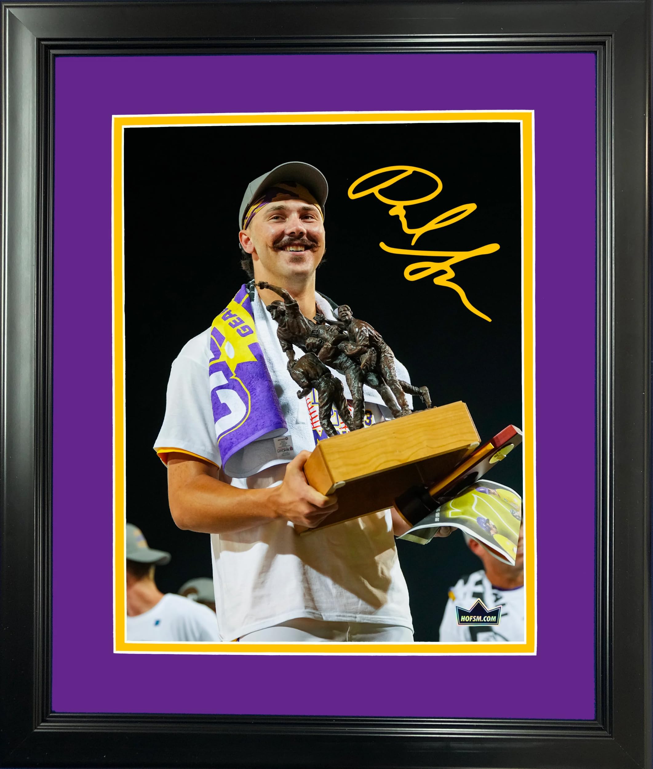 Framed Paul Skenes 2023 College World Series MVP Facsimile Laser Engraved Signature Auto 11