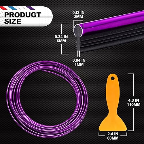 Miniatura 17 de Spurtar Accesorios estéticos rojos para interiores de automóvil para mujeres y hombres, tiras de ajuste de automóvil, accesorios universales Rojo