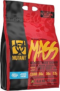 MUTANT MASS Weight Gainer Protein Powder with a Whey Isolate, Concentrate, and Casein Protein Blend, High-Calorie Shake 6.8 kg ­– Cookies and Cream