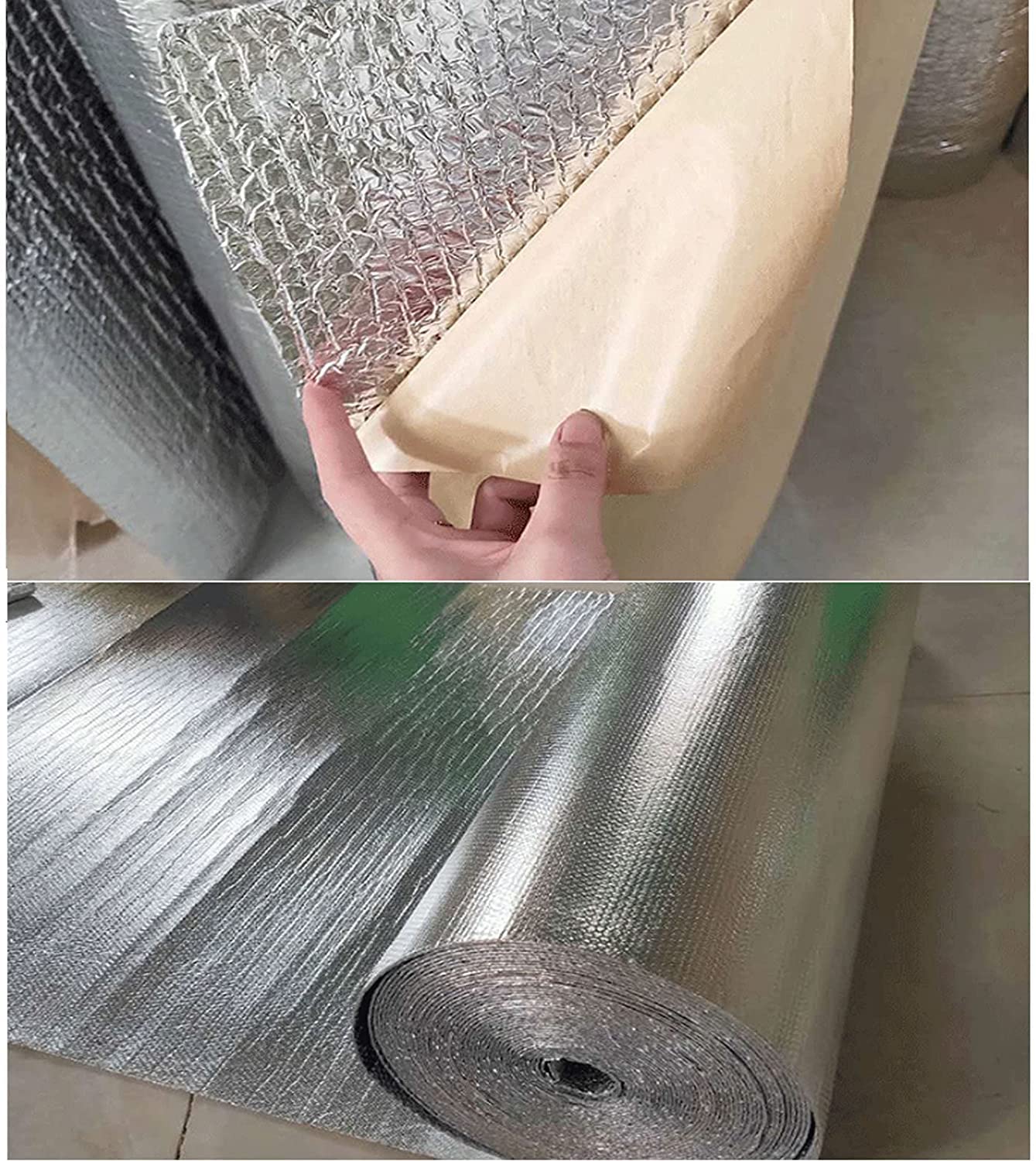 Folia odblaskowa do grzejników, folia aluminiowa, izolacja rdzenia piankowego, izolacja cieplna promieniowania, dwustronna rolka izolacyjna odbijająca ciepło, 4-5 mm bariera promieniowania,