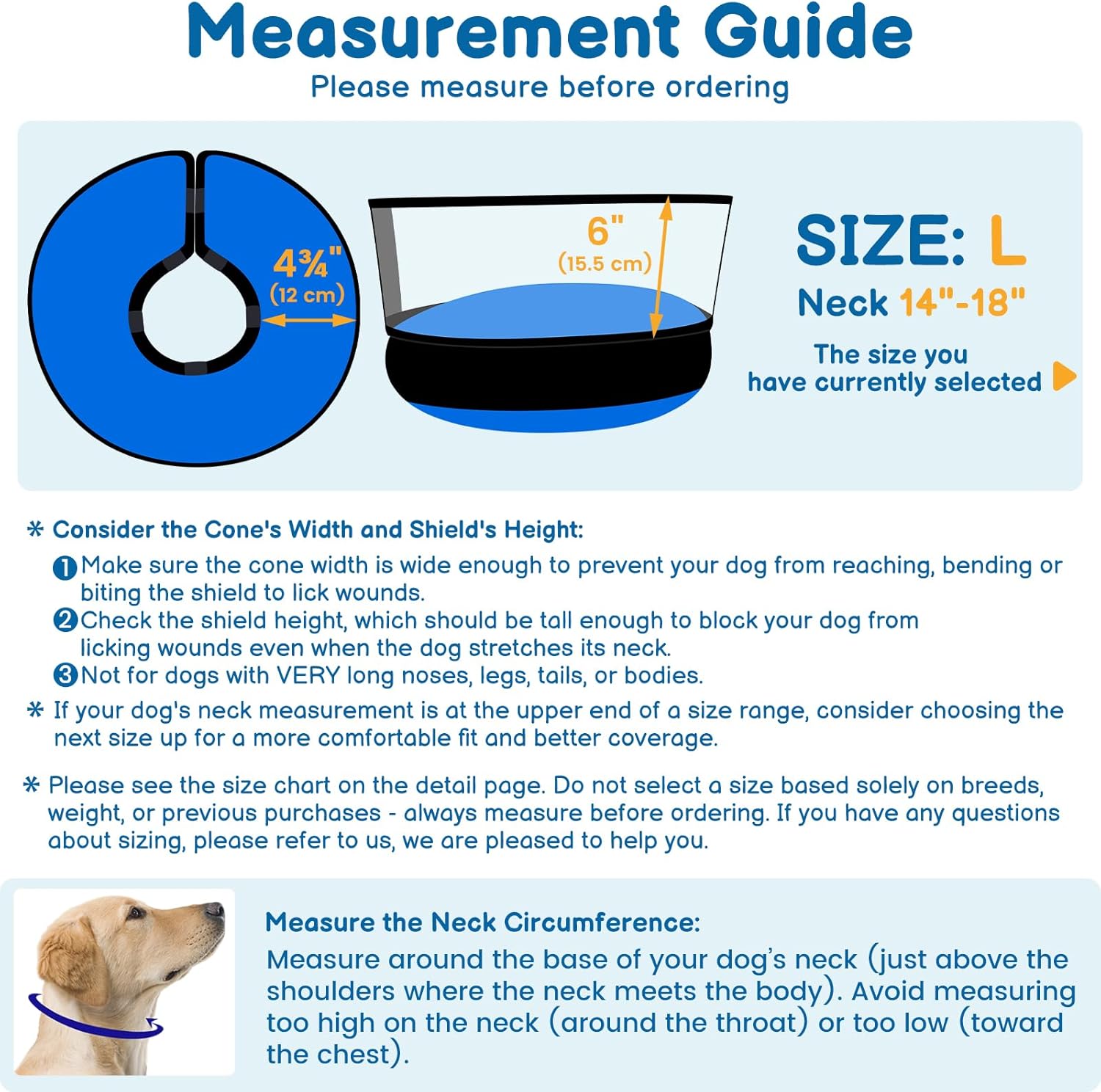 2 Pcs Large Inflatable Cone Bundle for Large Dogs, Dog Cone Alternative After Surgery to Stop Licking