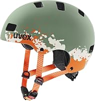 Cască de ciclism pentru copii Uvex Kid 3 CC - Moss Green-Sand mat - circumferință cap 55-58 cm - reglare individuală a dimensiunii - ventilație optimă 1