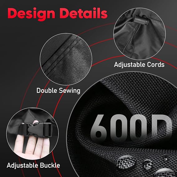 Zettum Stackable Patio Chair Cover 2 Pack - 600D Outdoor Chair Cover Waterproof & Heavy Duty, Lawn Furniture Stacking Seat Cover for 4 - 6 Outdoor Stackable Dining Chairs - 28 x 36 x 47 Inch