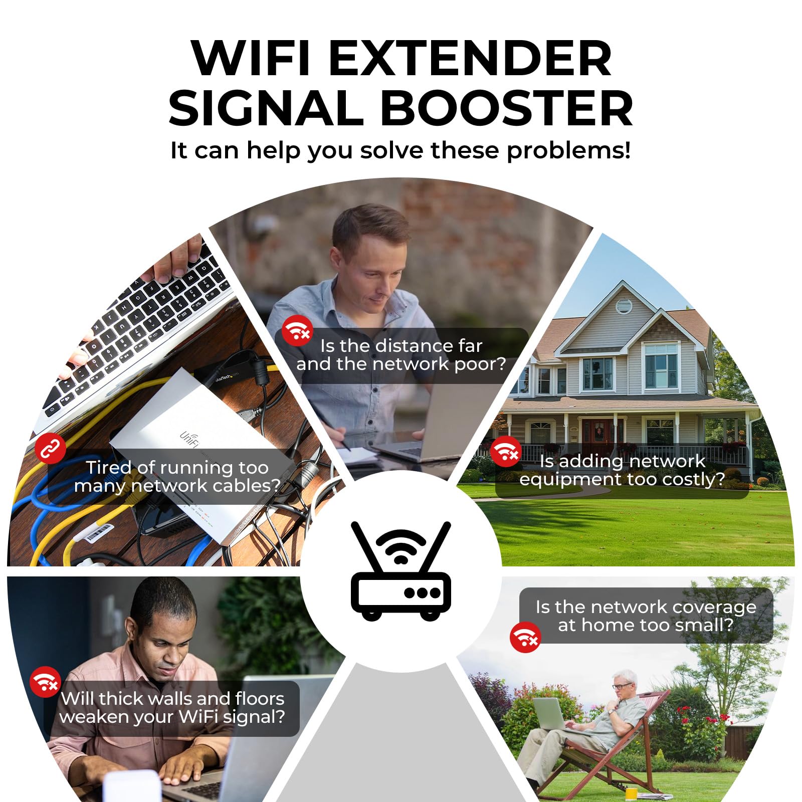 2026 WiFi Extender Signal Booster for Home, WiFi Repeater Signal Amplifier Long Range Extension Internet Signal, Extend and Expand the Coverage Range of WiFi, Supporting 99% of Device - 4