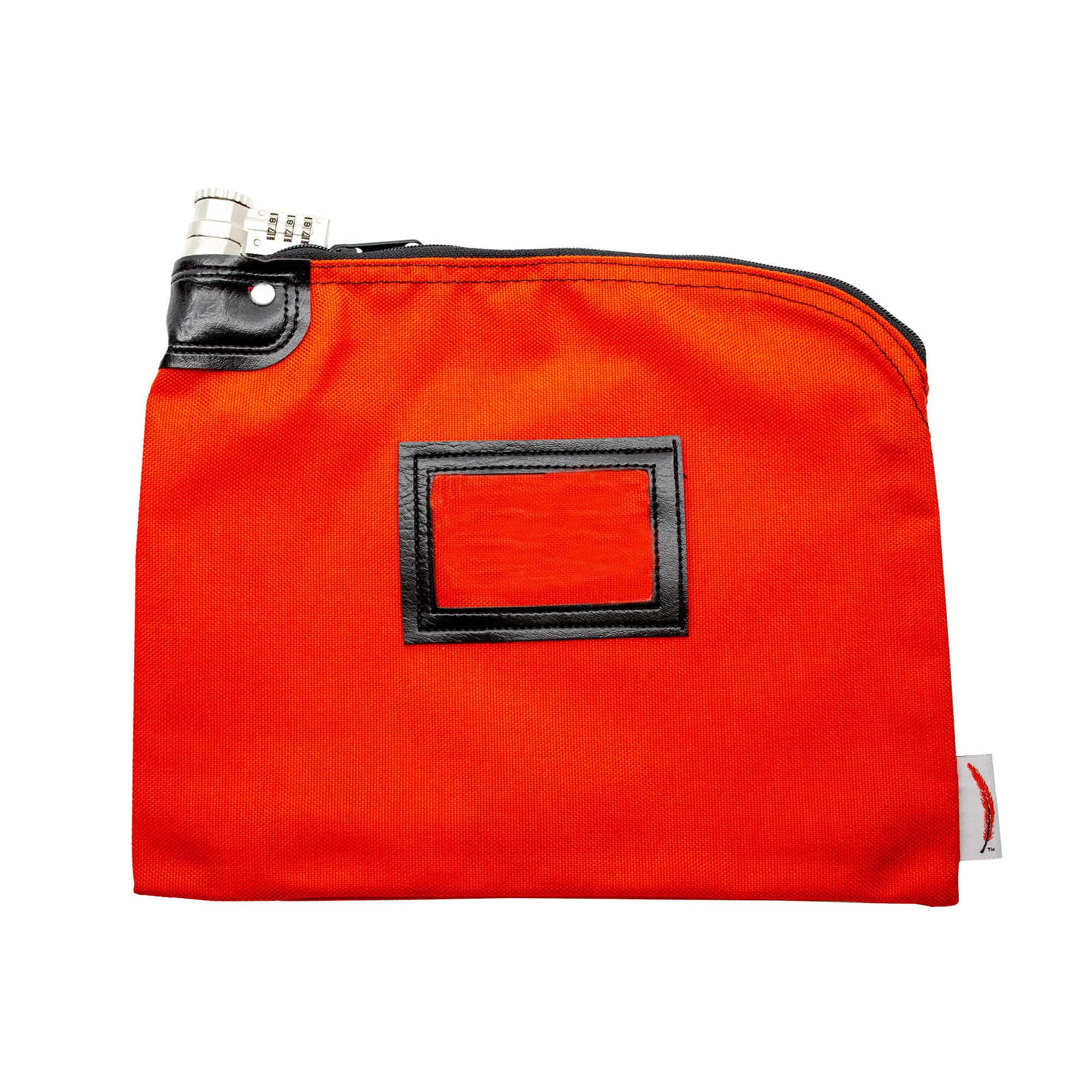Cardinal bag supplies Locking Bank Bag, Denier Nylon, 9 x 12 Inch, Orange