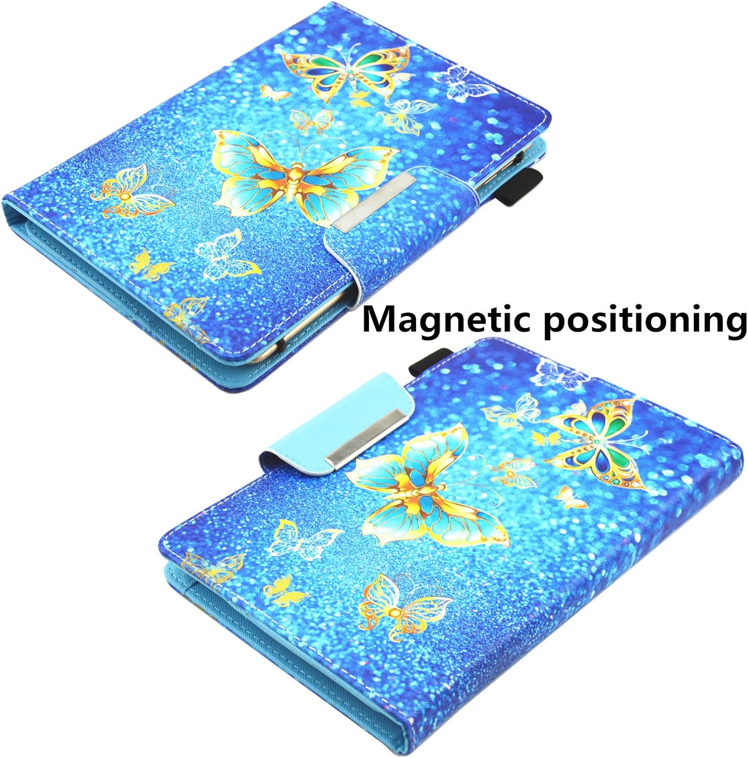 Product Deal Universal Case for 9.5-10.5 inch Tablet, Chgdss Cute Cartoon Flip Leather Case, Multi-Angle with Stand Feature,Multi Card Slots, for All 9.5-10.5 inch iPad Android Windows Tablet,Butterfly