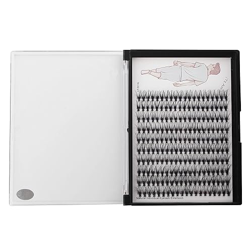 Miniatura 4 de 200 pestañas postizas hechas a mano, naturales, largas, de 20 raíces, negras, suaves, individuales, esponjosas, cruzadas, para maquillaje, pestañas